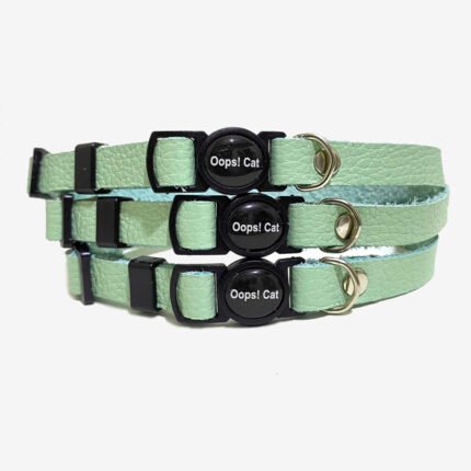 Coleira anti-enforcamento para gatos couro Acqua