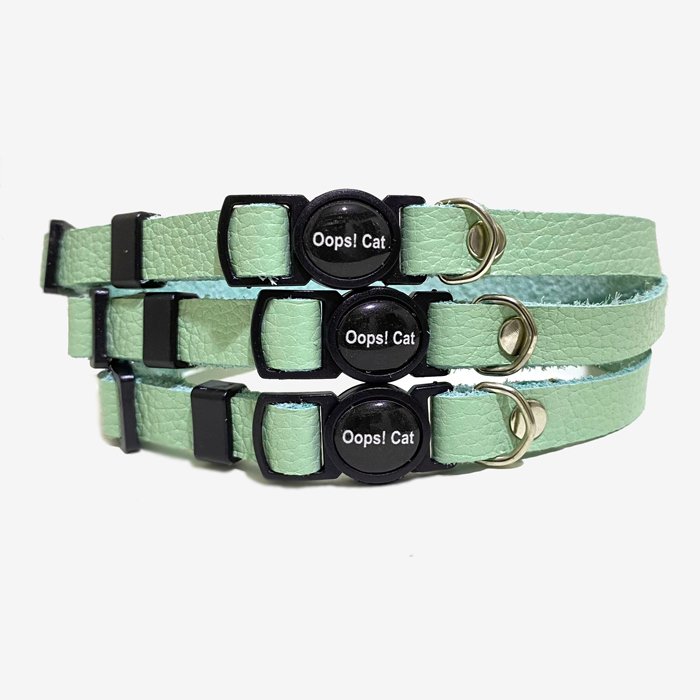 Coleira anti-enforcamento para gatos couro Acqua