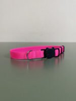 Coleira Para Gato Elástica Com Fecho Anti Enforcamento Rosa neon - Imagem 3