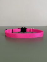 Coleira Para Gato Elástica Com Fecho Anti Enforcamento Rosa neon - Imagem 2