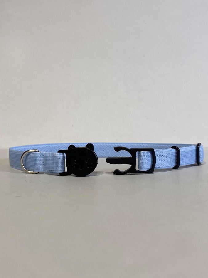 Coleira gato elastica (29) Coleira Para Gato Elástica Com Fecho Anti Enforcamento Azul - Imagem 1