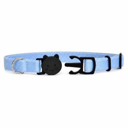 Coleira Para Gato Elástica Com Fecho Anti Enforcamento Azul