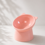 Comedouro para Gatos Elevado e Ergonômico rosa