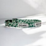 Coleira para gato anti-enforcamento personalizada- ForestGreen Oops! Cat