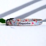 Coleira de Gato Anti Enforcamento Breakaway c/ Identificação nome e telefone Oops! Cat- floral vintage - Imagem 2