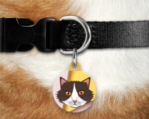 Tag de identificação pet face cat ref47